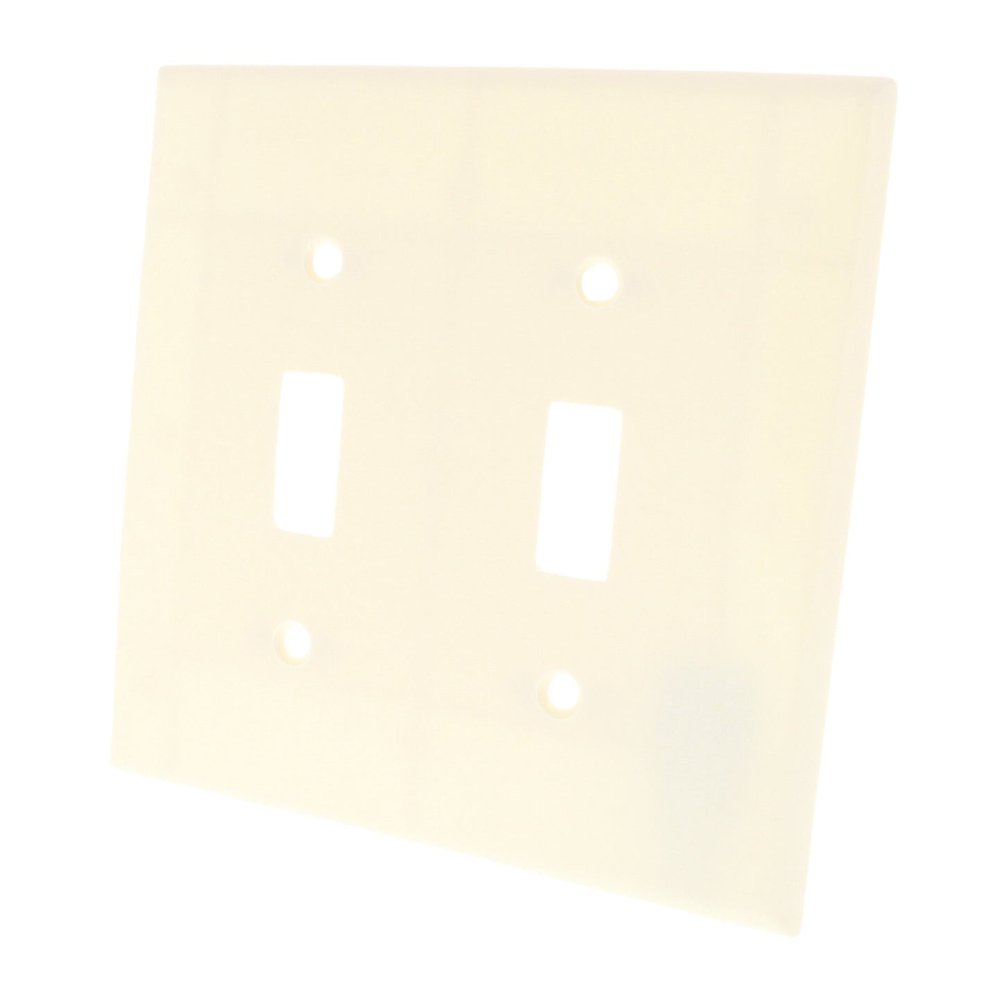 Cooper 2039A Almond 2-Gang Toggle Switch Mid-Size Cover Thermoset Wallplate
