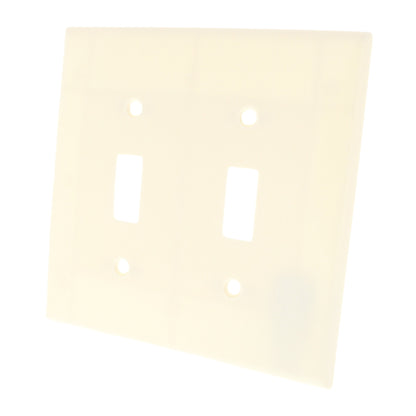 Cooper 2039A Almond 2-Gang Toggle Switch Mid-Size Cover Thermoset Wallplate