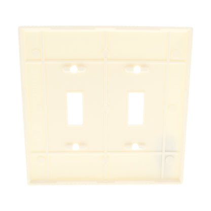 Cooper 2039A Almond 2-Gang Toggle Switch Mid-Size Cover Thermoset Wallplate