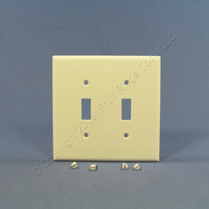 Cooper 2039LA Light Almond 2-Gang Switch Mid-Size Cover Wall Plate Switchplate