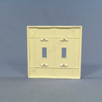 Cooper 2039LA Light Almond 2-Gang Switch Mid-Size Cover Wall Plate Switchplate