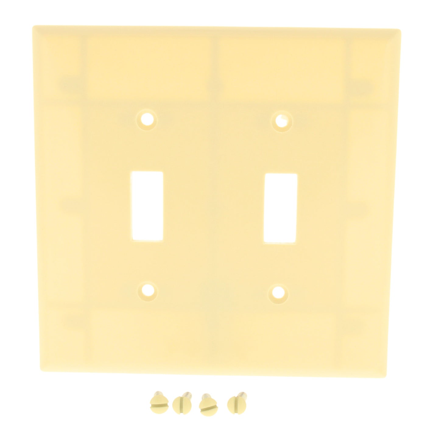 Cooper 2039V Ivory 2-Gang Toggle Switch Mid-Size Cover Thermoset Wallplate