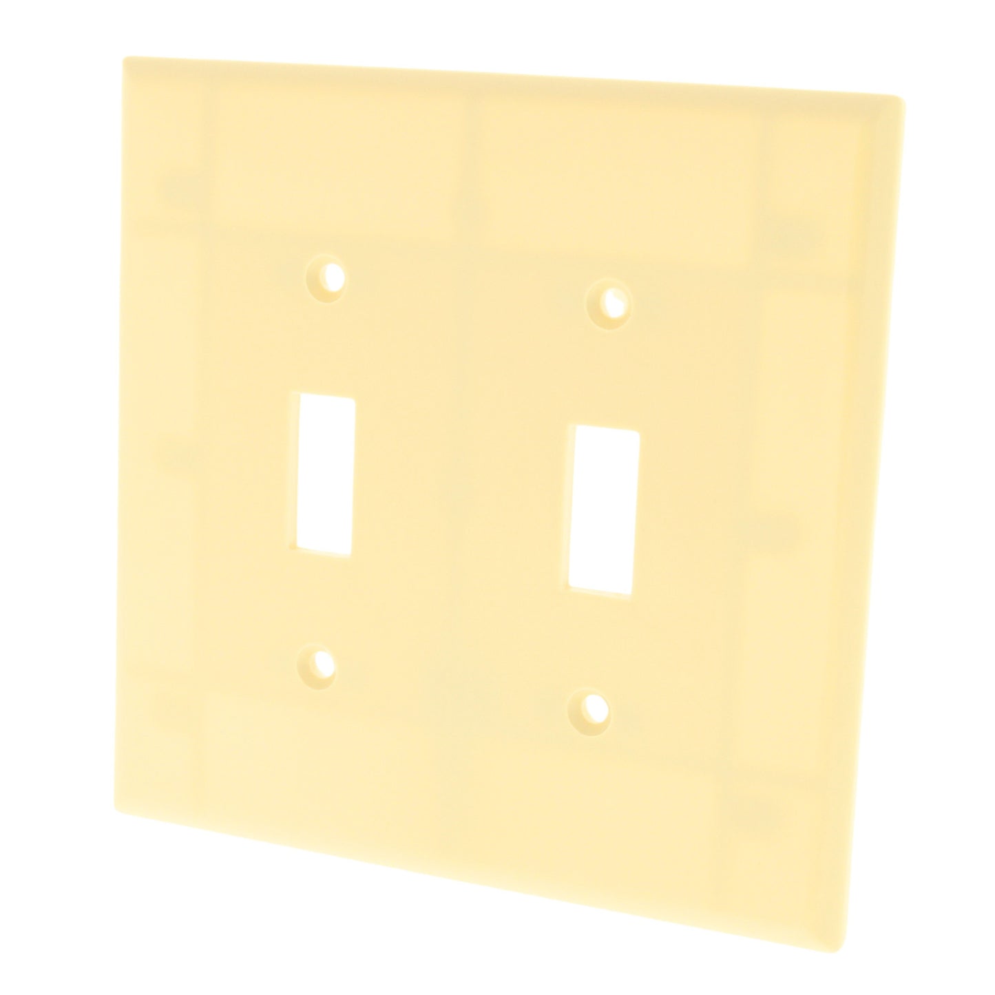 Cooper 2039V Ivory 2-Gang Toggle Switch Mid-Size Cover Thermoset Wallplate