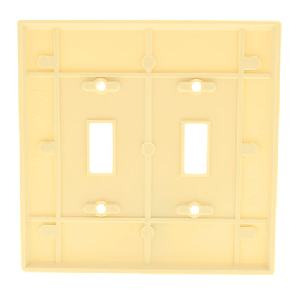 Cooper 2039V Ivory 2-Gang Toggle Switch Mid-Size Cover Thermoset Wallplate