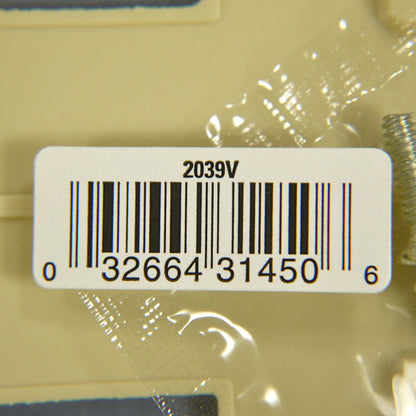Cooper 2039V Ivory 2-Gang Toggle Switch Mid-Size Cover Thermoset Wallplates 2pcs