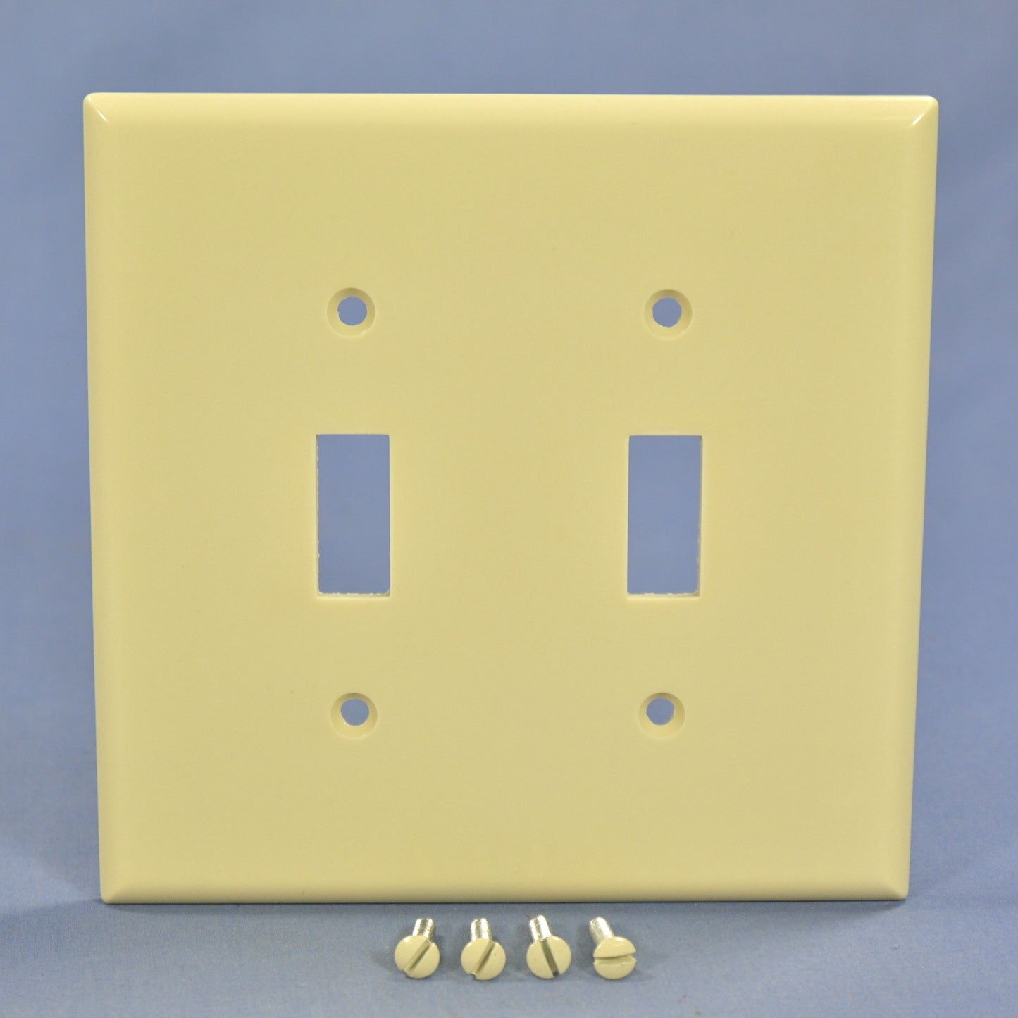 Cooper 2039V Ivory 2-Gang Toggle Switch Mid-Size Cover Thermoset Wallplates 2pcs