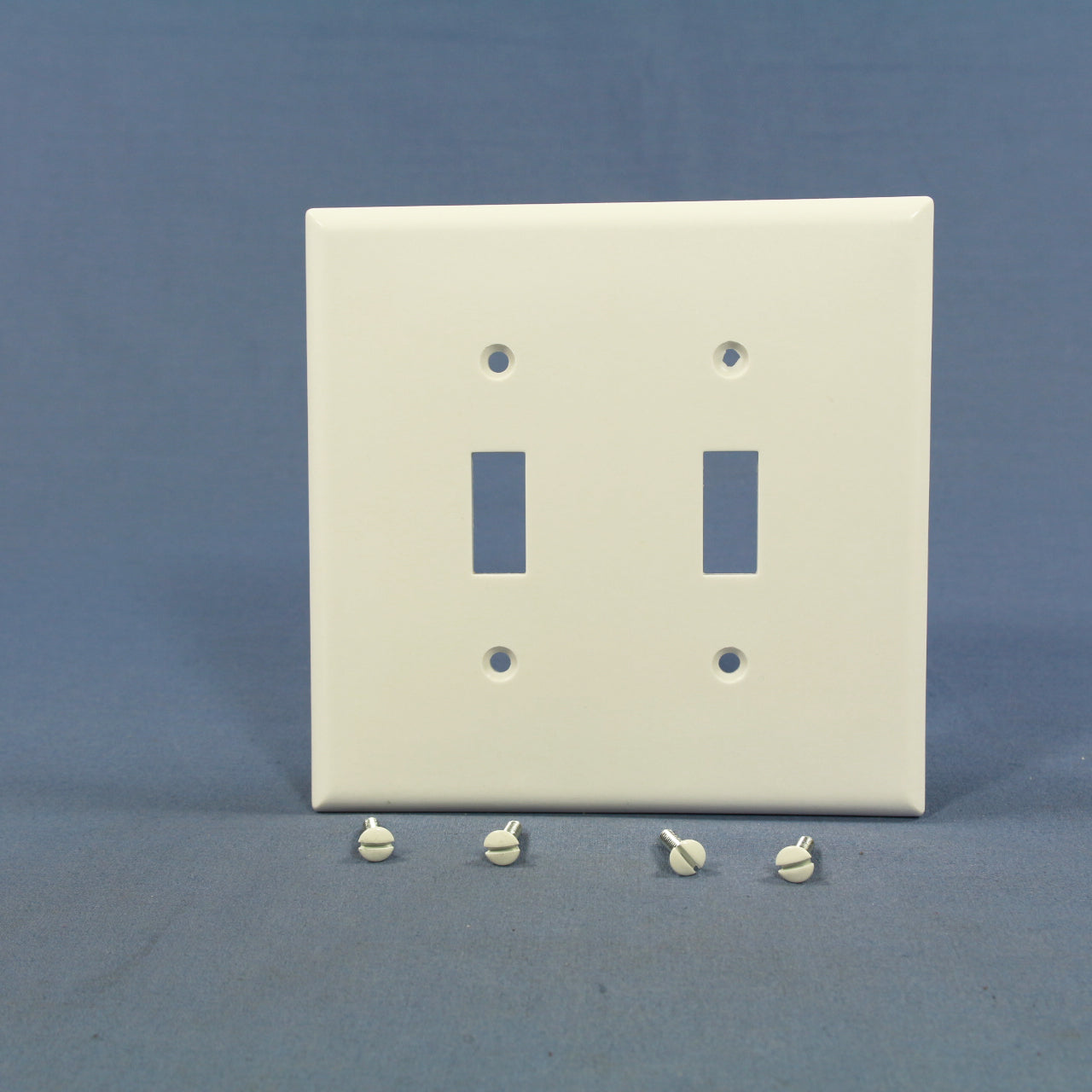 Cooper 2039W White 2-Gang Mid-Size Toggle Switch Cover Wallplate Switchplate