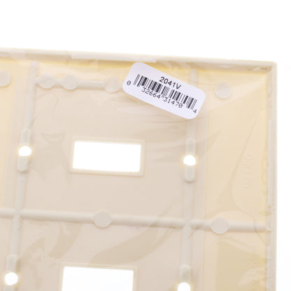 Cooper 2041V Ivory 3-Gang Toggle Switch Mid-Size Cover Thermoset Wallplate