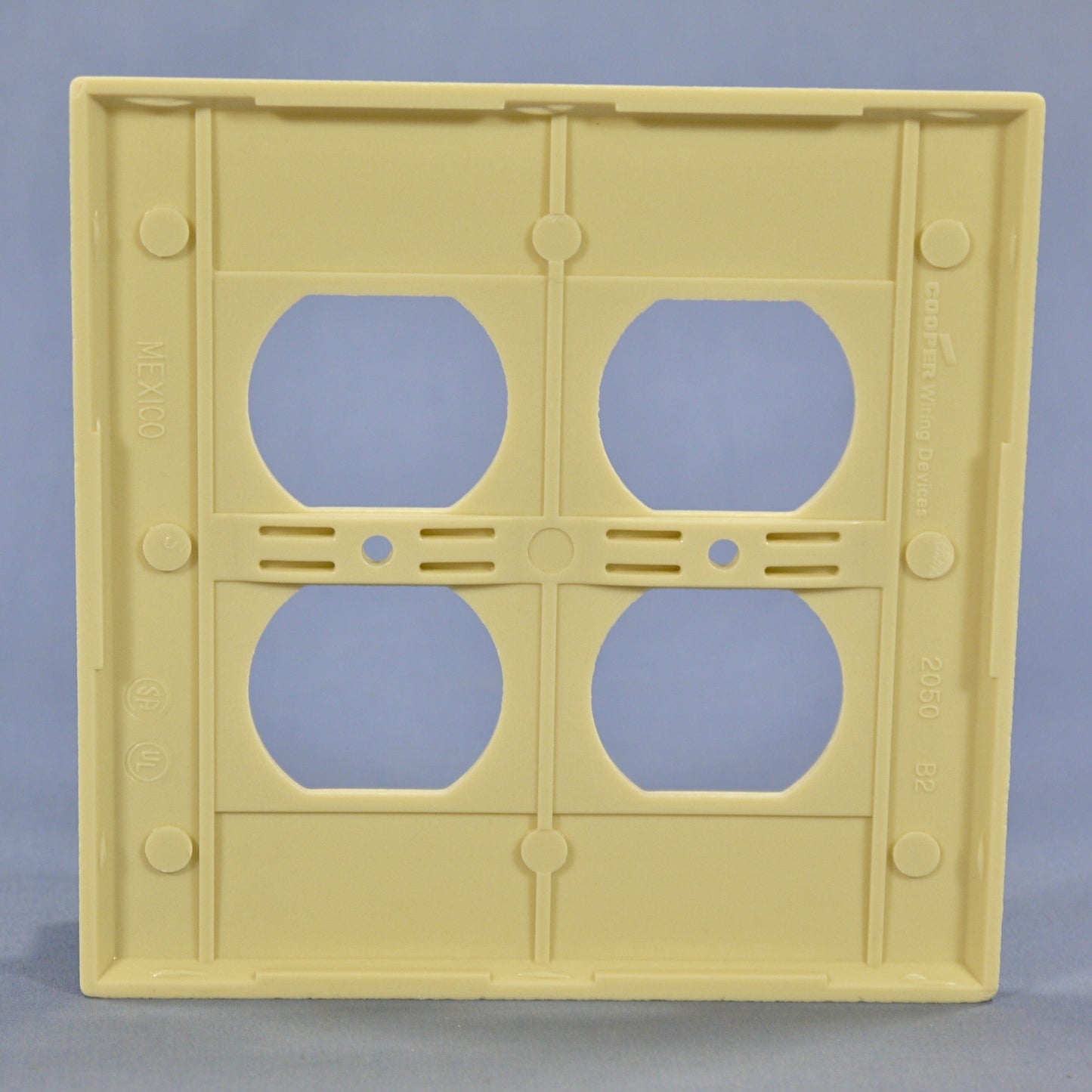 Cooper 2050V Ivory 2-Gang Receptacle Thermoset Wallplate Outlet Mid-Size Cover