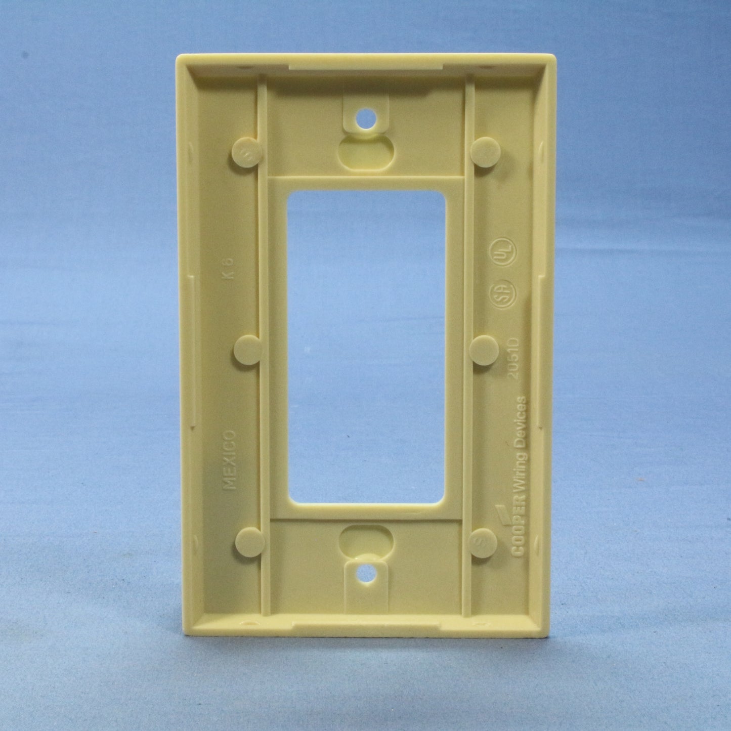 Cooper 2051V Ivory 1-Gang Mid-Size Decorator Thermoset Wallplate Switch Cover