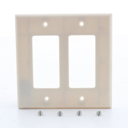 Cooper 2052LA Light Almond 2-Gang Decorator Thermoset GFCI Mid-Size Cover 25pcs