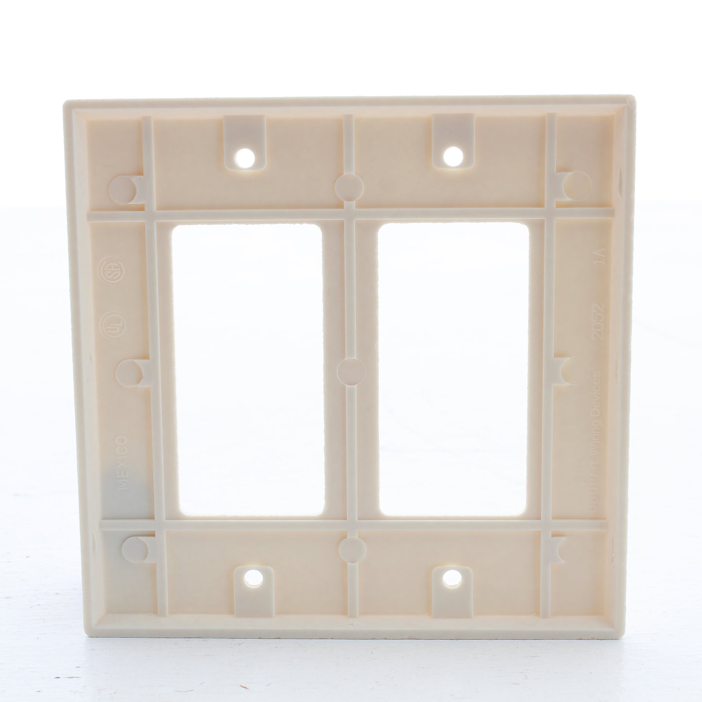 Cooper 2052LA Light Almond 2-Gang Decorator Thermoset GFCI Mid-Size Cover 25pcs