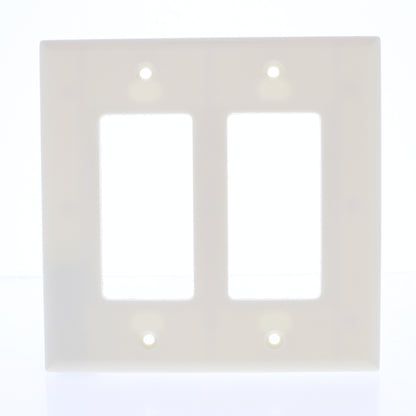 Cooper 2052LA Light Almond 2-Gang Decorator Thermoset GFCI GFI Mid-Size Cover