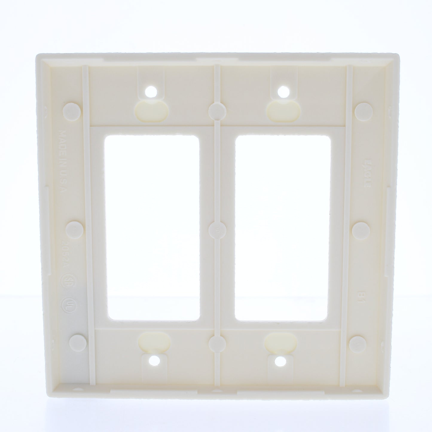 Cooper 2052LA Light Almond 2-Gang Decorator Thermoset GFCI GFI Mid-Size Cover