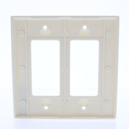 Cooper 2052LA Light Almond 2-Gang Decorator Thermoset GFCI GFI Mid-Size Cover