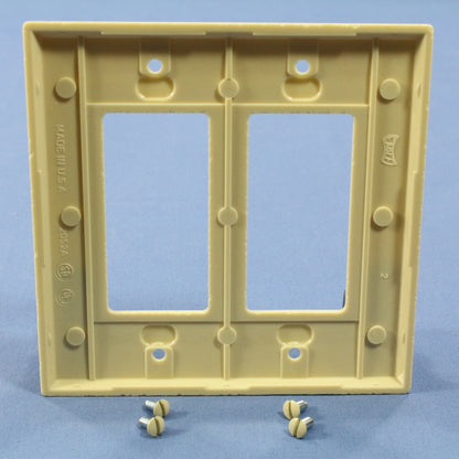 Cooper 2052V Ivory 2-Gang Decorator GFCI Plastic Mid-Size Wallplate Cover 25pcs