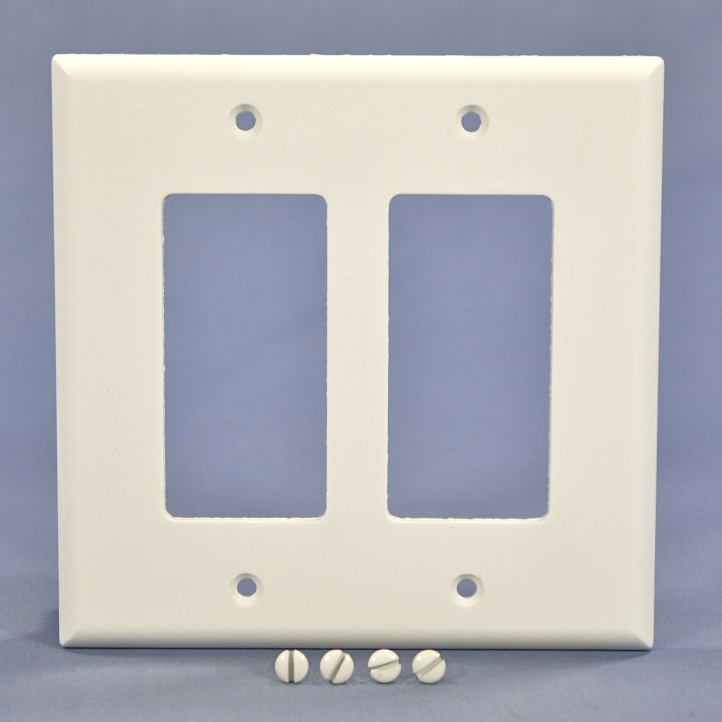 Cooper 2052W White 2-Gang Decorator Thermoset Wallplate GFCI Mid-Size Cover 2pcs