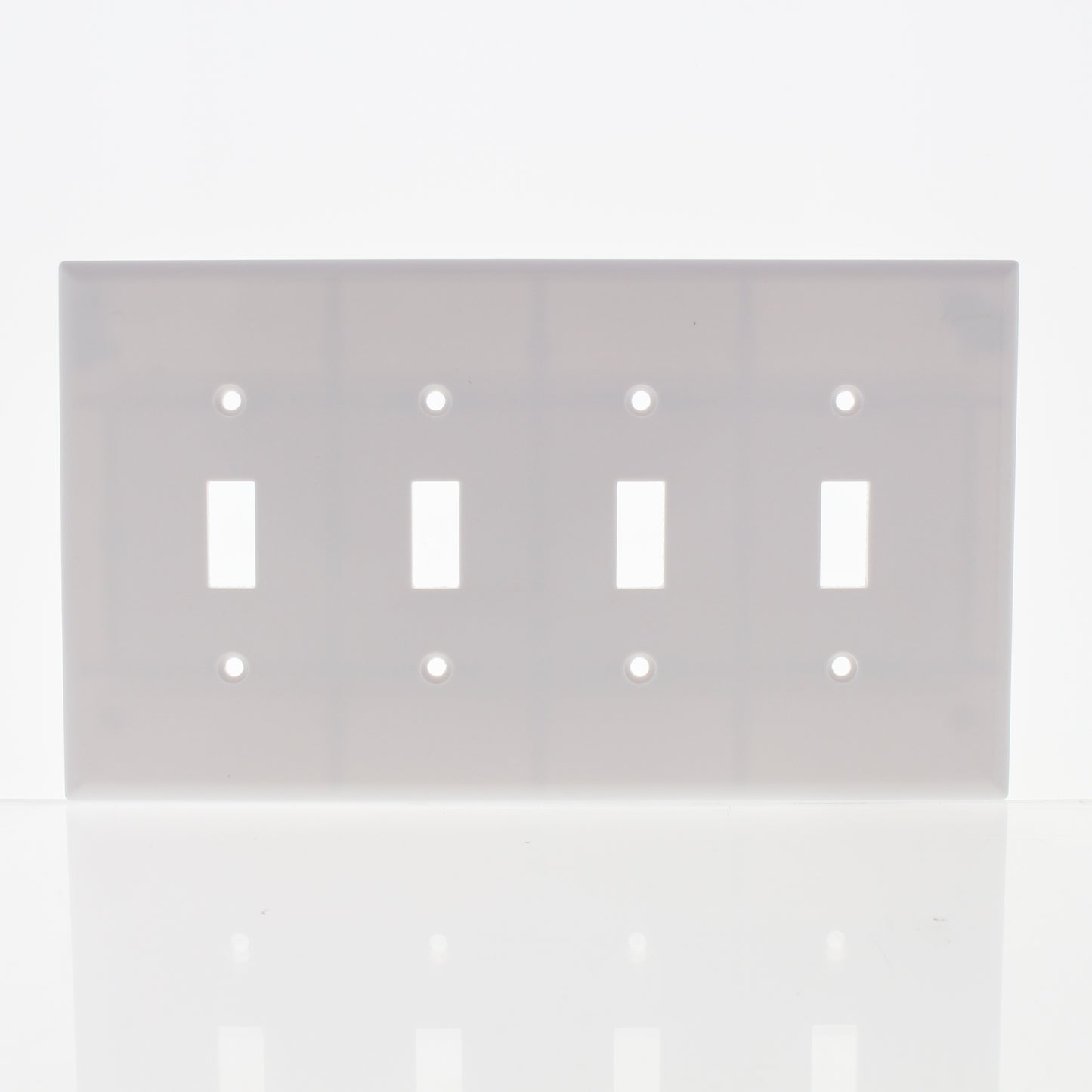 Cooper 2054W White 4-Gang Toggle Switch Mid-Size Cover Thermoset Wallplate