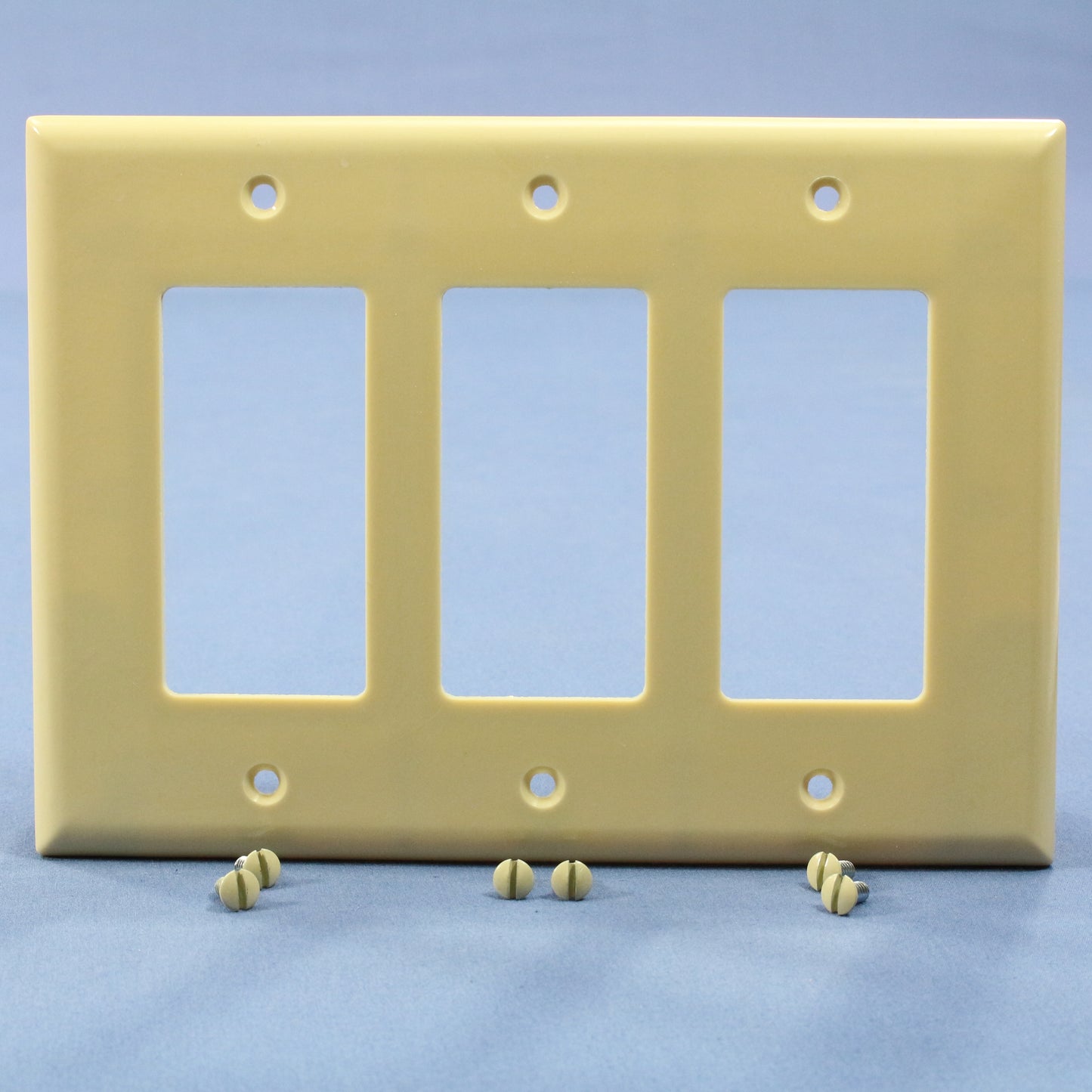 Cooper 2063V Ivory 3-Gang Decorator GFCI Switch Mid-Size Thermoset Cover 10pcs