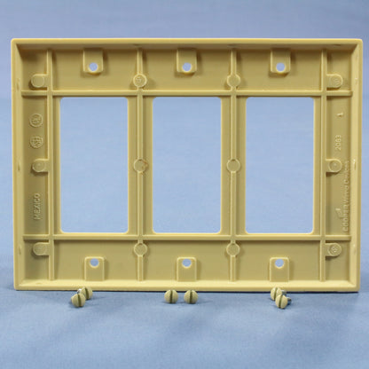 Cooper 2063V Ivory 3-Gang Decorator GFCI Switch Mid-Size Thermoset Cover 10pcs
