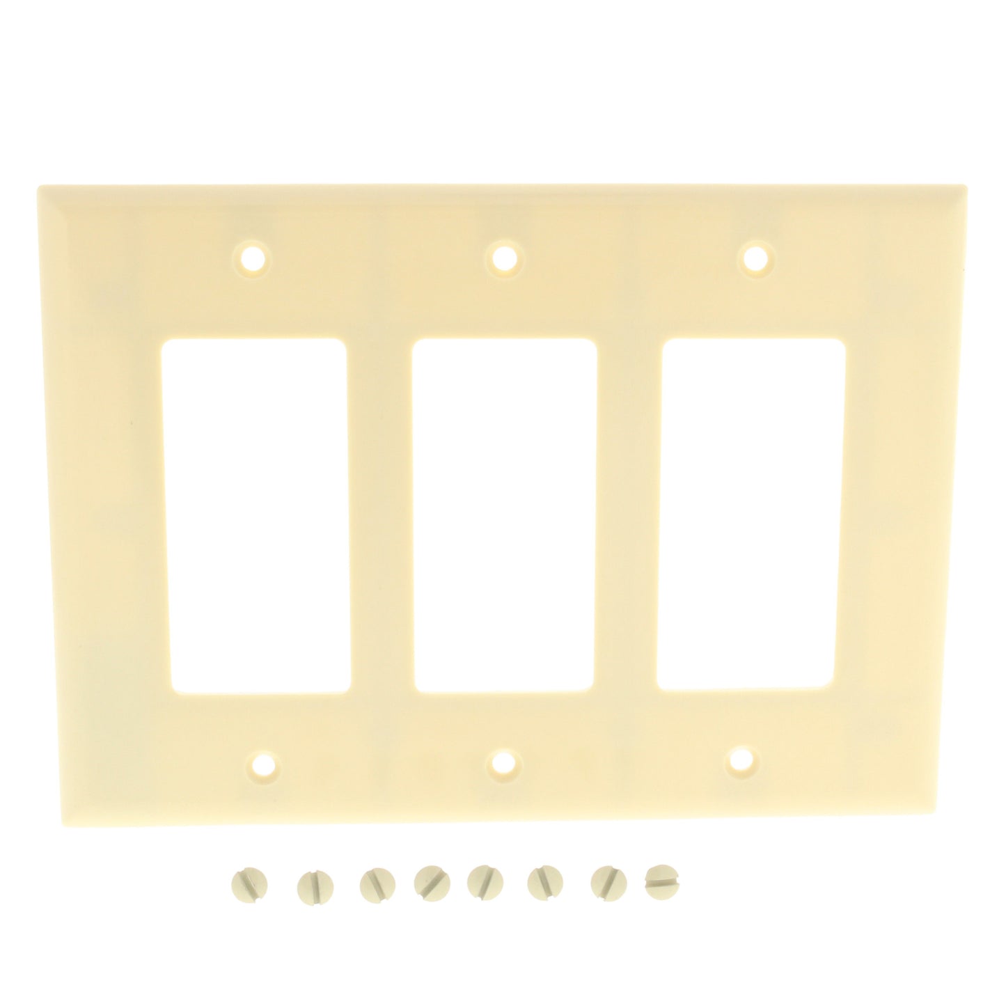Cooper 2063V Ivory 3-Gang Decorator GFCI Switch Mid-Size Thermoset GFI Wallplate