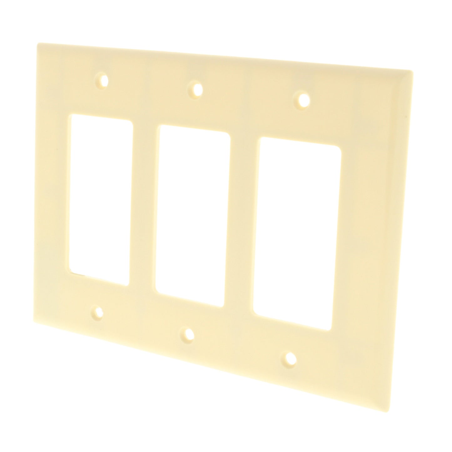 Cooper 2063V Ivory 3-Gang Decorator GFCI Switch Mid-Size Thermoset GFI Wallplate