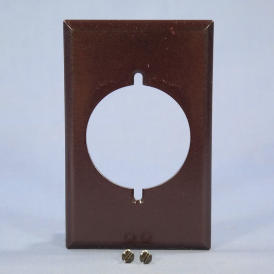 Cooper 2068B Brown 1-Gang Range Cover Dryer 2.156 Receptacle Thermoset Wallplate