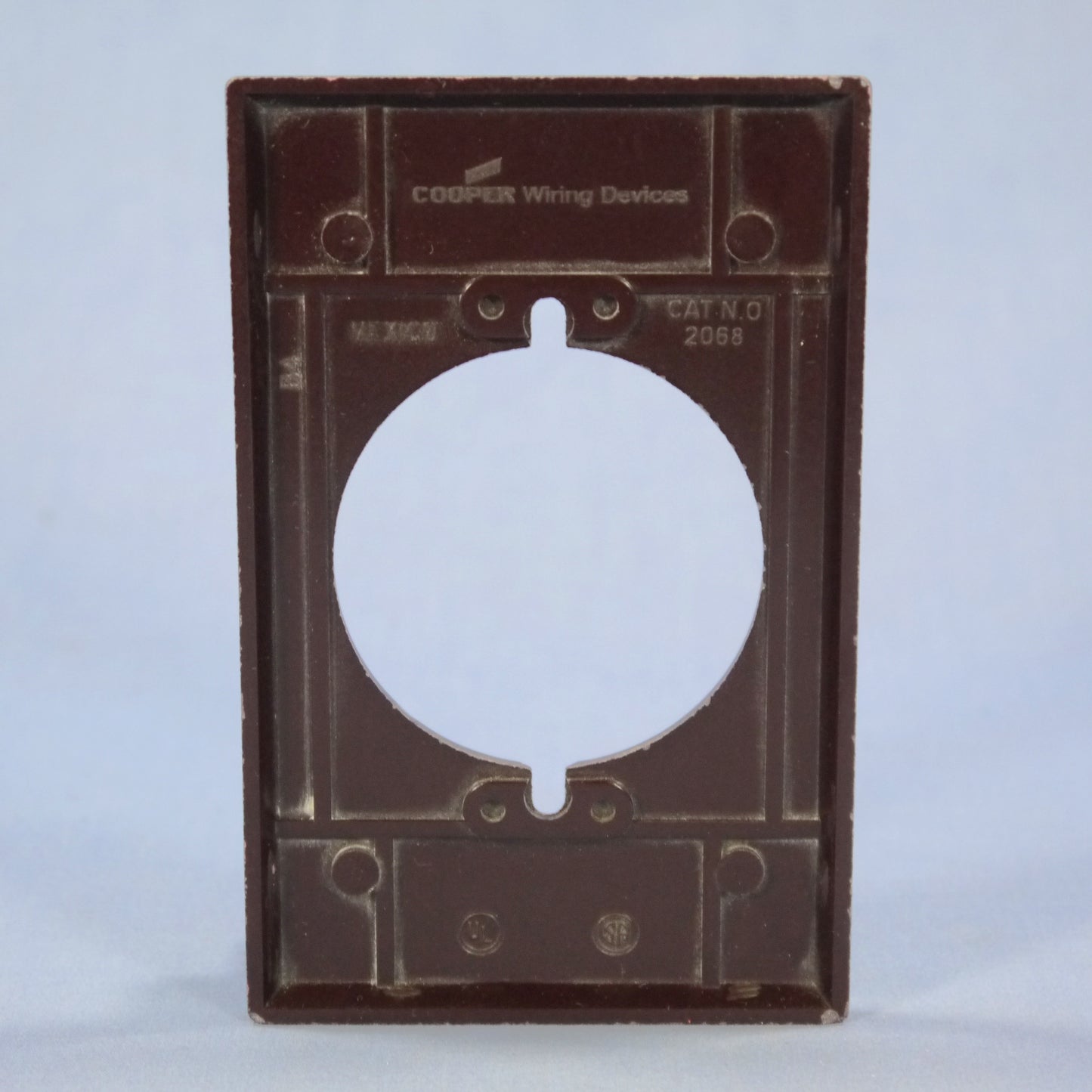 Cooper 2068B Brown 1-Gang Range Cover Dryer 2.156 Receptacle Thermoset Wallplate