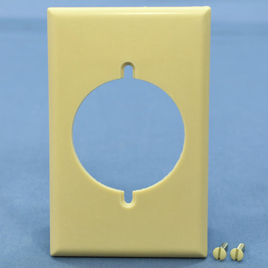 Cooper 2068V Ivory 1-Gang Range Cover Dryer 2.156 Receptacle Thermoset Wallplate