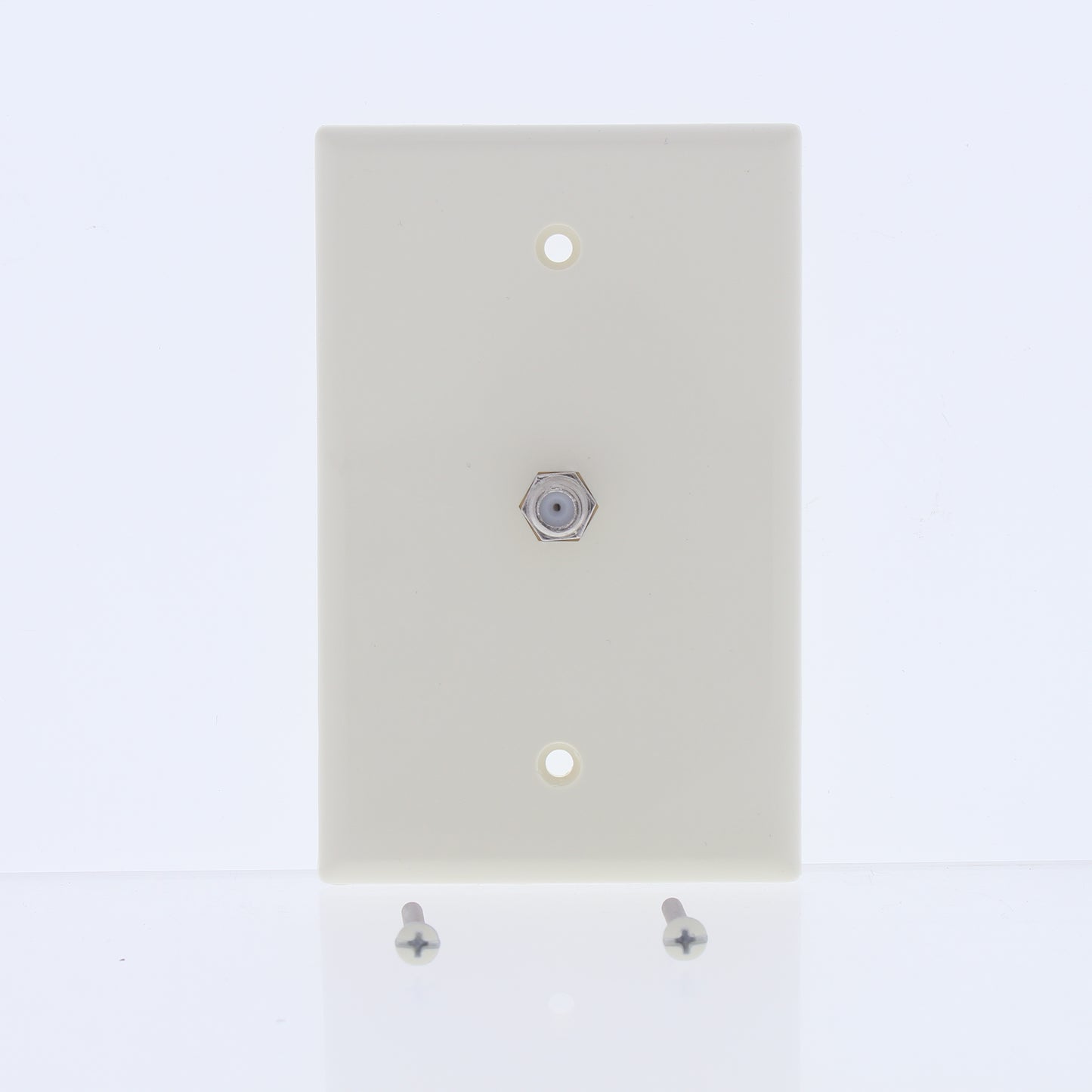 Cooper 2072A Almond 1-Gang Coaxial Video Jack Thermoset Midsize Wallplate Cover