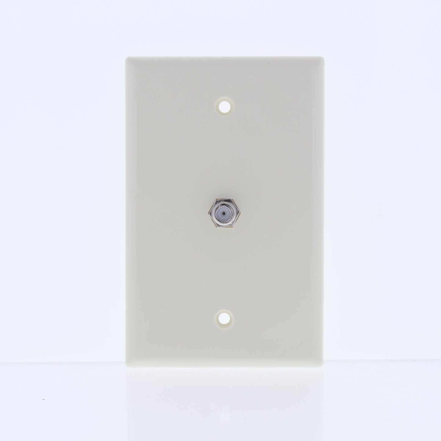 Cooper 2072A Almond 1-Gang Coaxial Video Jack Thermoset Midsize Wallplate Cover