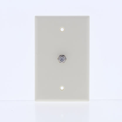 Cooper 2072A Almond 1-Gang Coaxial Video Jack Thermoset Midsize Wallplate Cover
