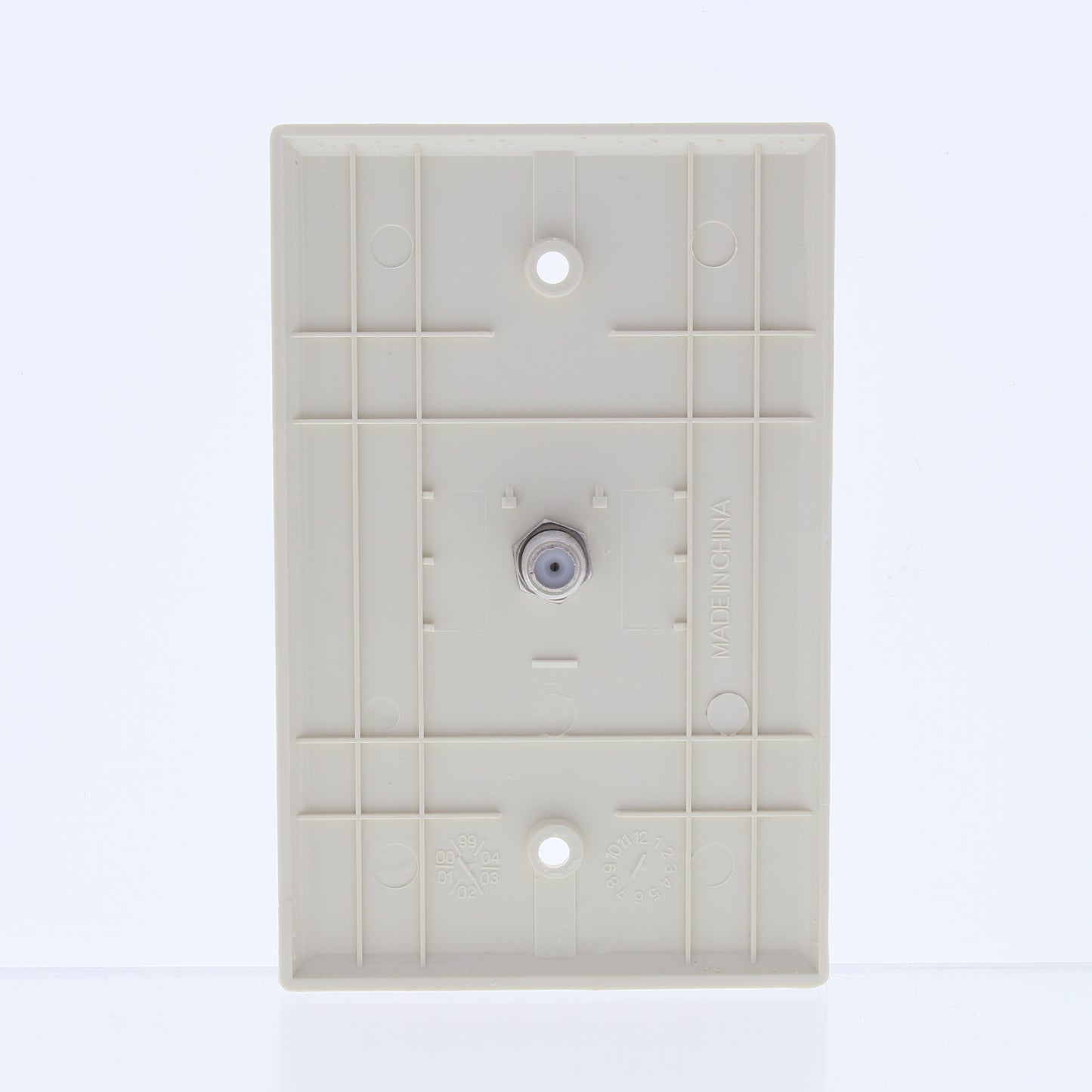 Cooper 2072A Almond 1-Gang Coaxial Video Jack Thermoset Midsize Wallplate Cover