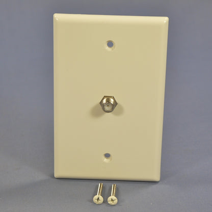 Cooper 2072LA Light Almond 1-Gang Midsize Coaxial Jack Thermoset Wallplate Cover