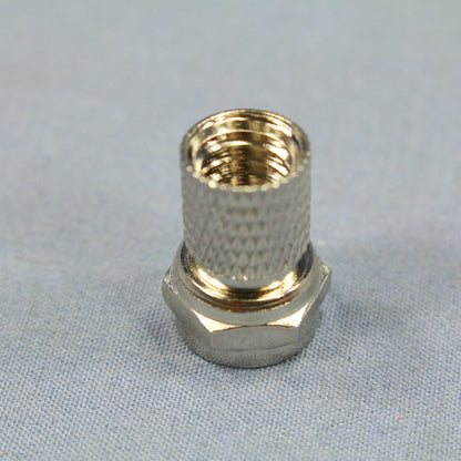 Cooper 2078-T6 Nickel Twist-On Coaxial Cable End Connector Video F-Connector RG6
