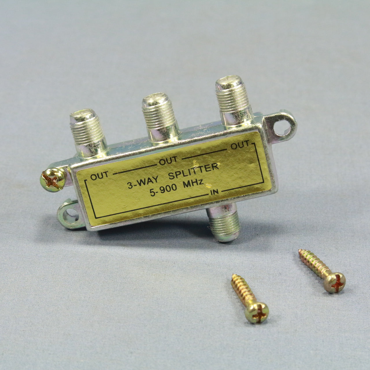 Cooper 2080-3 Gold 900 MHz 3Way Type F Coaxial Video Distribution Splitter 75Ohm