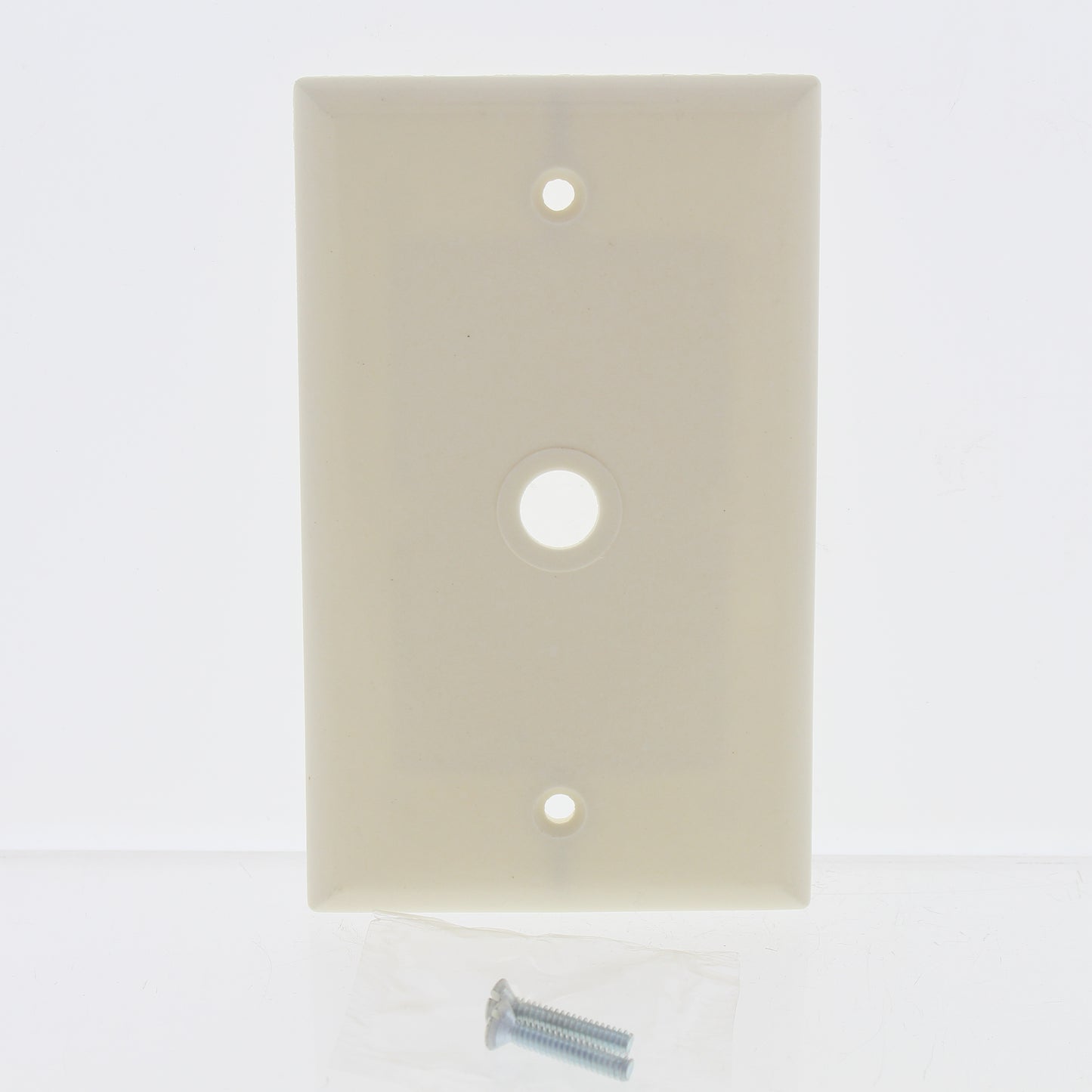 Cooper 2128A Almond 1-Gang Phone .375" Hole Coax Cable Thermoset Wallplate Cover