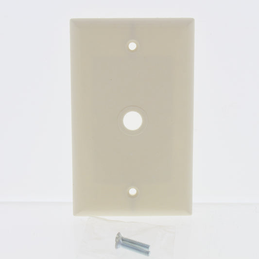 Cooper 2128A Almond 1-Gang Phone .375" Hole Coax Cable Thermoset Wallplate Cover