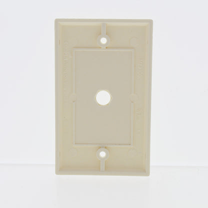 Cooper 2128A Almond 1-Gang Phone .375" Hole Coax Cable Thermoset Wallplate Cover