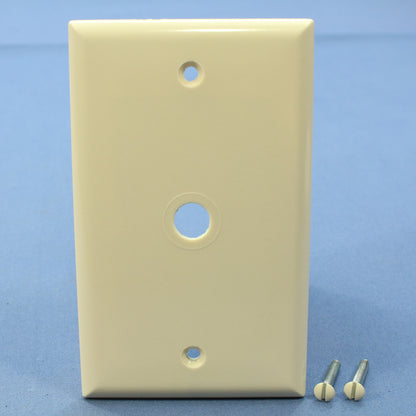 Cooper 2128LA Light Almond Phone Cable Wallplate Thermoset 0.375" Hole 25-Pack