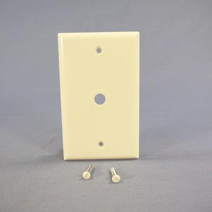 Cooper 2128LA Lt Almond 1-Gang Phone .375" Coax Cable Thermoset Wallplate Cover