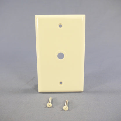 Cooper 2128LA Light Almond 1-Gang .375 Phone Cable Thermoset Wallplate Cover 4pc