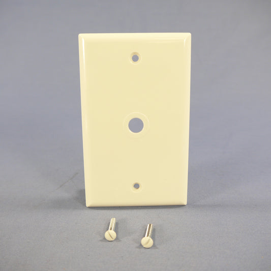 Cooper 2128LA Light Almond 1-Gang .375 Phone Cable Thermoset Wallplate Cover 4pc