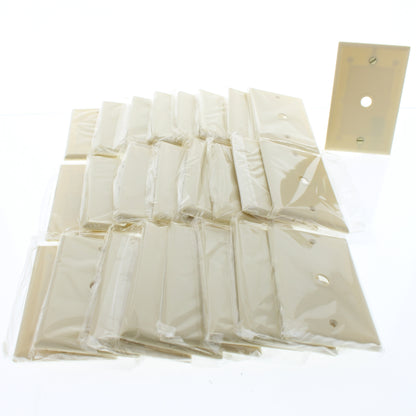 Cooper 2128V Ivory 1-Gang Phone .375" Coax Cable Thermoset Wallplate Cover 25pcs