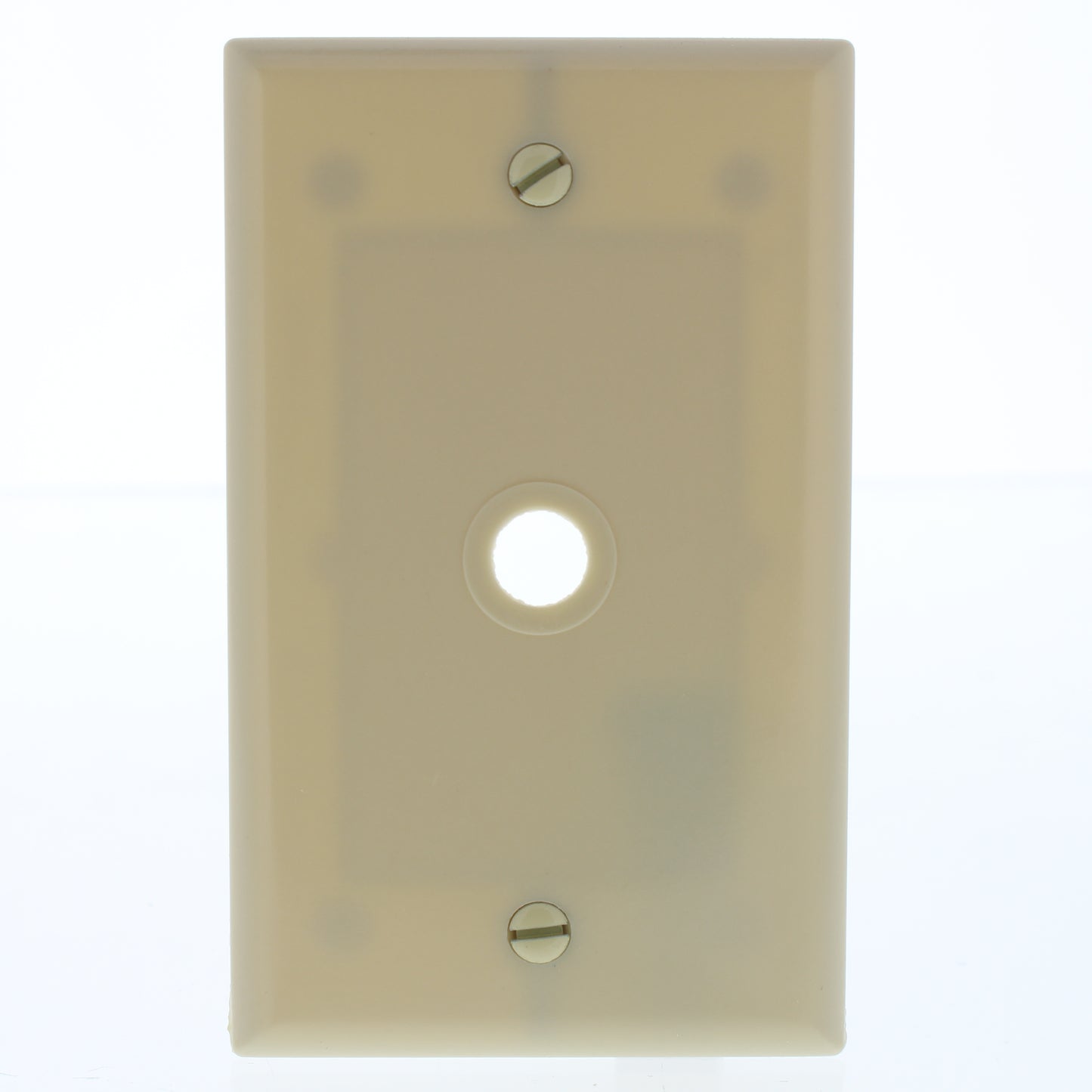 Cooper 2128V Ivory 1-Gang Phone .375" Coax Cable Thermoset Wallplate Cover 25pcs