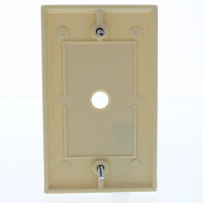 Cooper 2128V Ivory 1-Gang Phone .375" Coax Cable Thermoset Wallplate Cover 25pcs