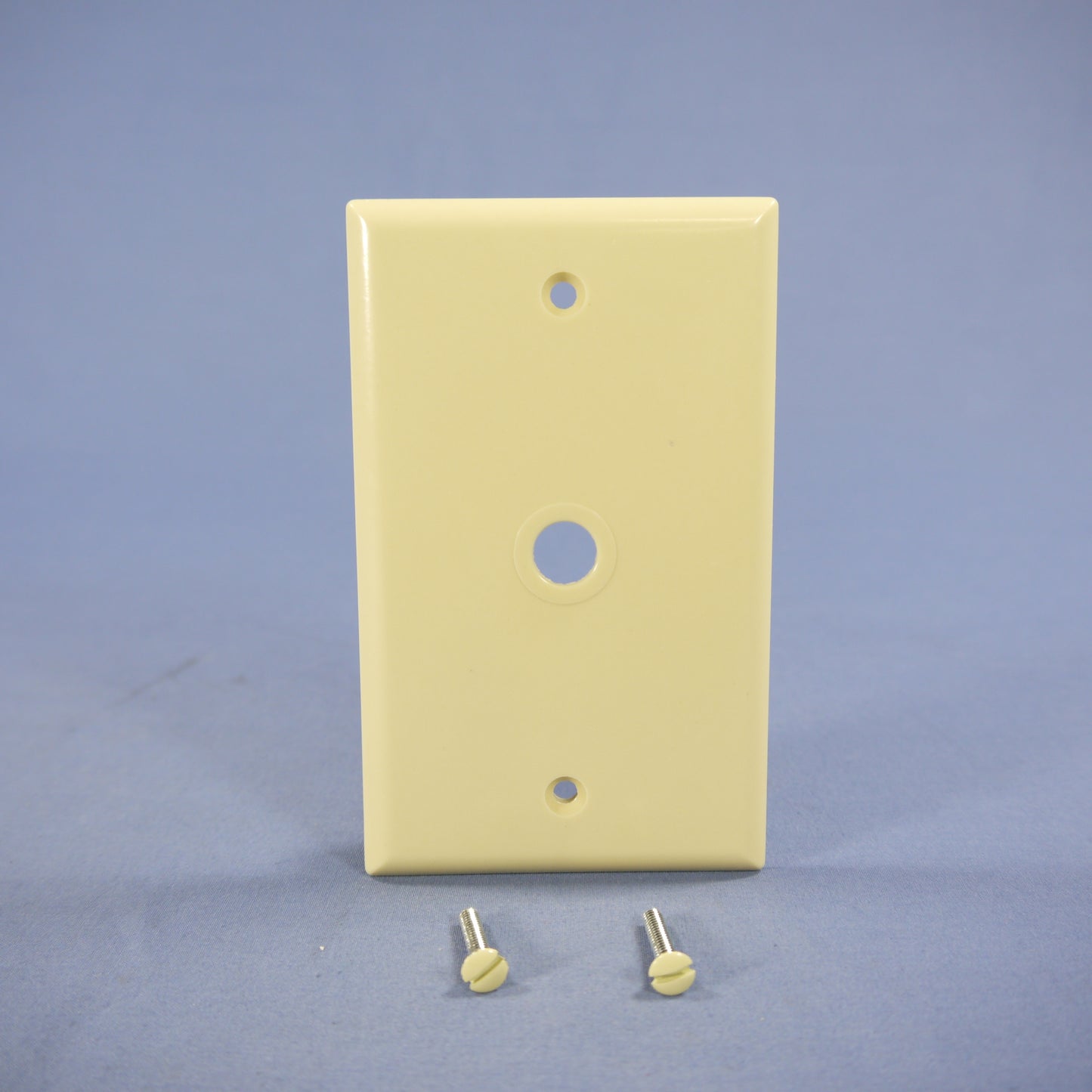 Cooper 2128V Ivory 1-Gang Phone .375" Coax Jack Cable Thermoset Wallplate Cover