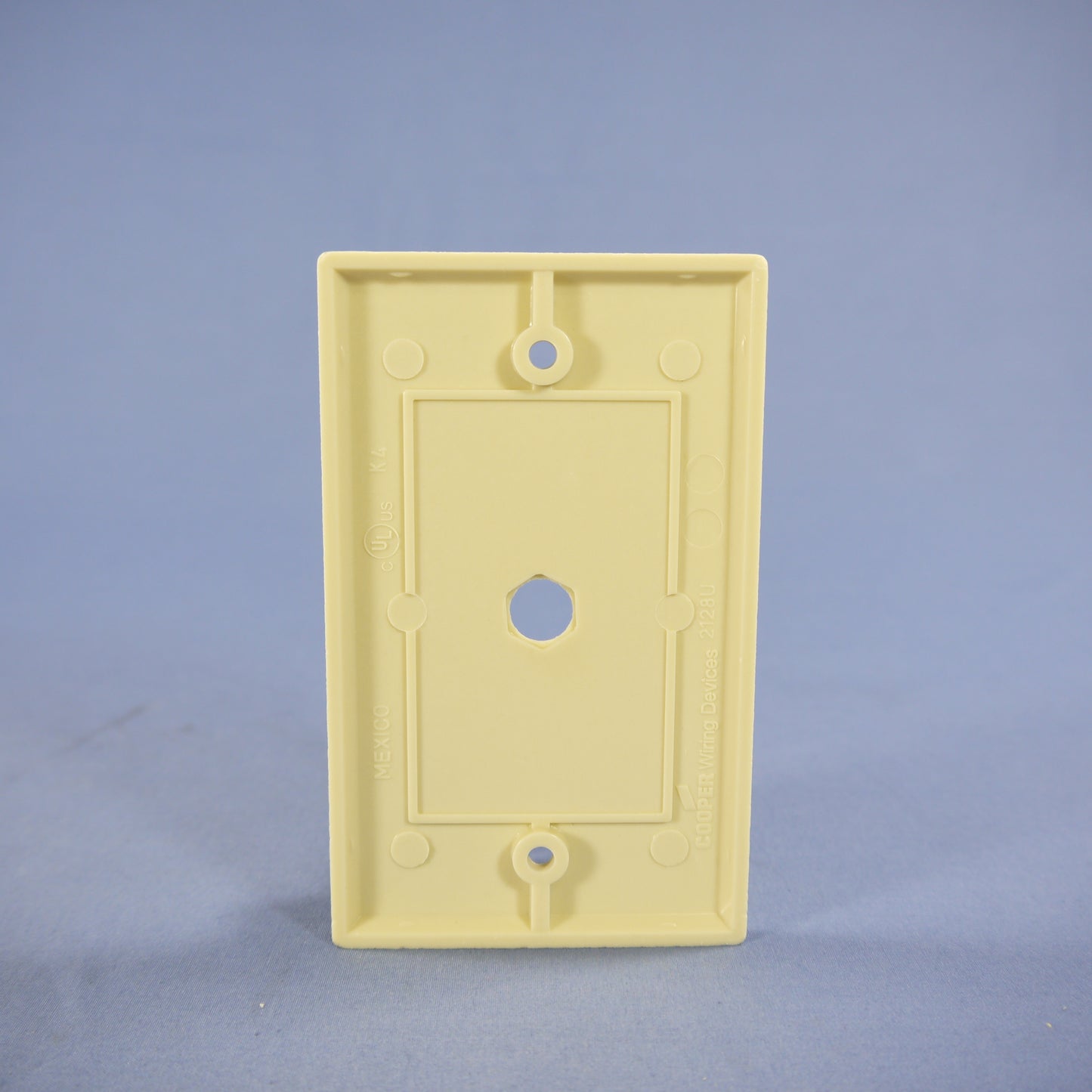 Cooper 2128V Ivory 1-Gang Phone .375" Coax Jack Cable Thermoset Wallplate Cover