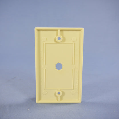 Cooper 2128V Ivory 1-Gang Phone .375" Coax Jack Cable Thermoset Wallplate Cover