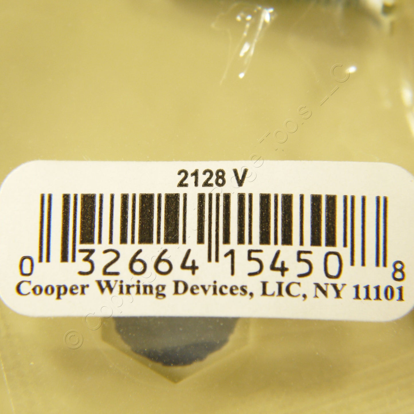 Cooper 2128V Ivory 1-Gang Telephone .375" Plastic Wallplates Cover Box Mount 4pc